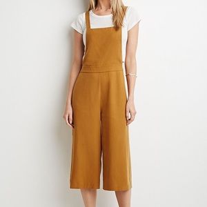 CONTEMPORARY TEXTURED CULOTTES OVERALLS